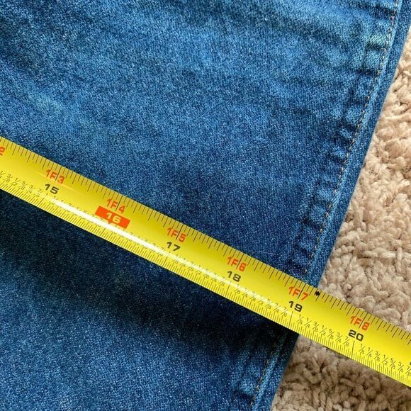 Vintage Wrangler Dark Wash High Rise Jeans 26” Zipper Straight Western - Picture 9 of 10